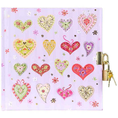 GOLDBUCH Tagebuch mit Schloss TURNOWSKY Sweet Beat 16,5x16,5cm 96 weiße Seiten