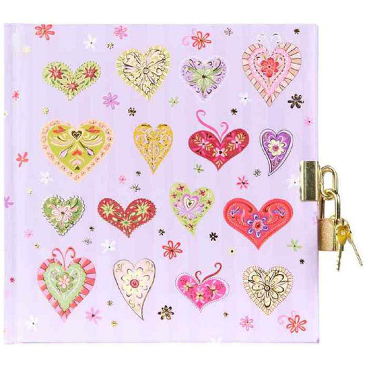 GOLDBUCH Tagebuch mit Schloss TURNOWSKY Sweet Beat 16,5x16,5cm 96 weiße Seiten