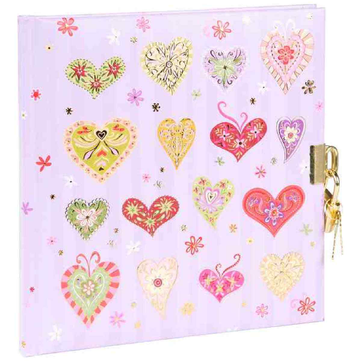 GOLDBUCH Tagebuch mit Schloss TURNOWSKY Sweet Beat 16,5x16,5cm 96 weiße Seiten