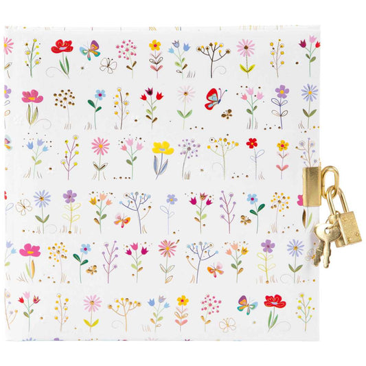 GOLDBUCH Tagebuch mit Schloss TURNOWSKY Small & Brave white 16,5x16,5cm 96 weiße Seiten