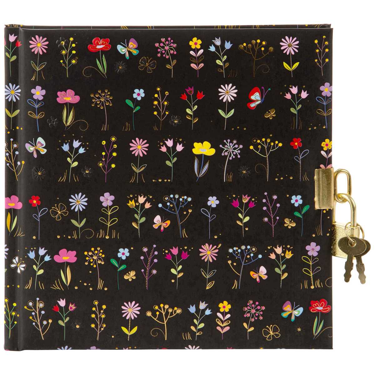GOLDBUCH Tagebuch mit Schloss TURNOWSKY Small & Brave black 16,5x16,5cm 96 weiße Seiten