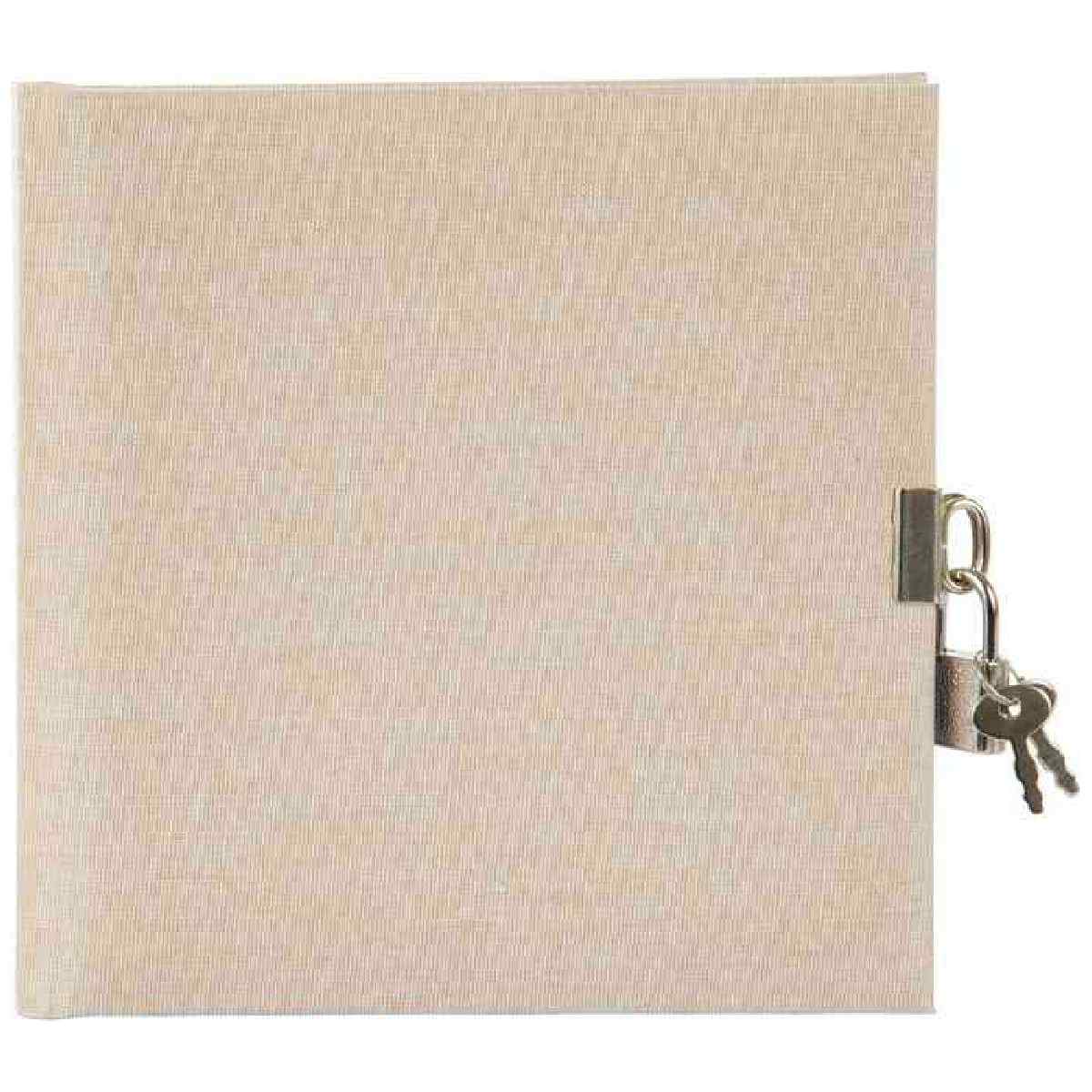 GOLDBUCH Tagebuch mit Schloss TURNOWSKY Summertime beige 16,5x16,5cm 96 weiße Seiten