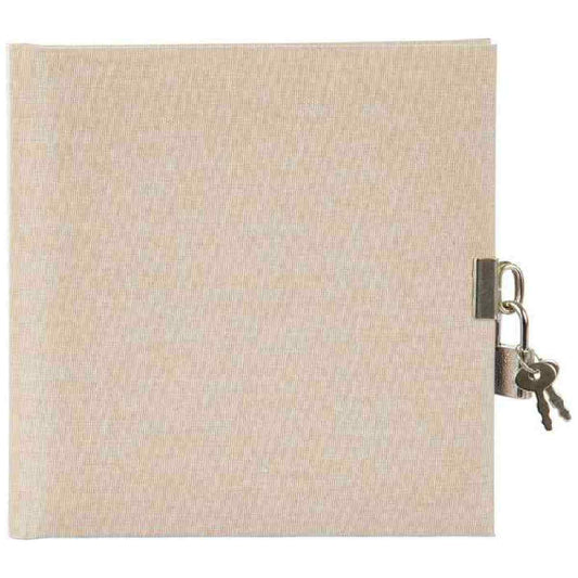 GOLDBUCH Tagebuch mit Schloss TURNOWSKY Summertime beige 16,5x16,5cm 96 weiße Seiten