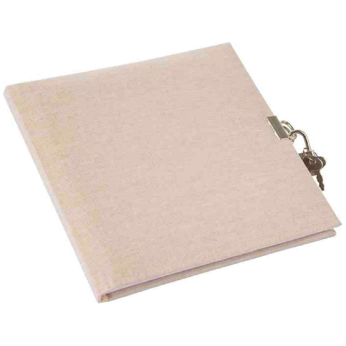 GOLDBUCH Tagebuch mit Schloss TURNOWSKY Summertime beige 16,5x16,5cm 96 weiße Seiten
