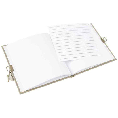 GOLDBUCH Tagebuch mit Schloss TURNOWSKY Summertime beige 16,5x16,5cm 96 weiße Seiten