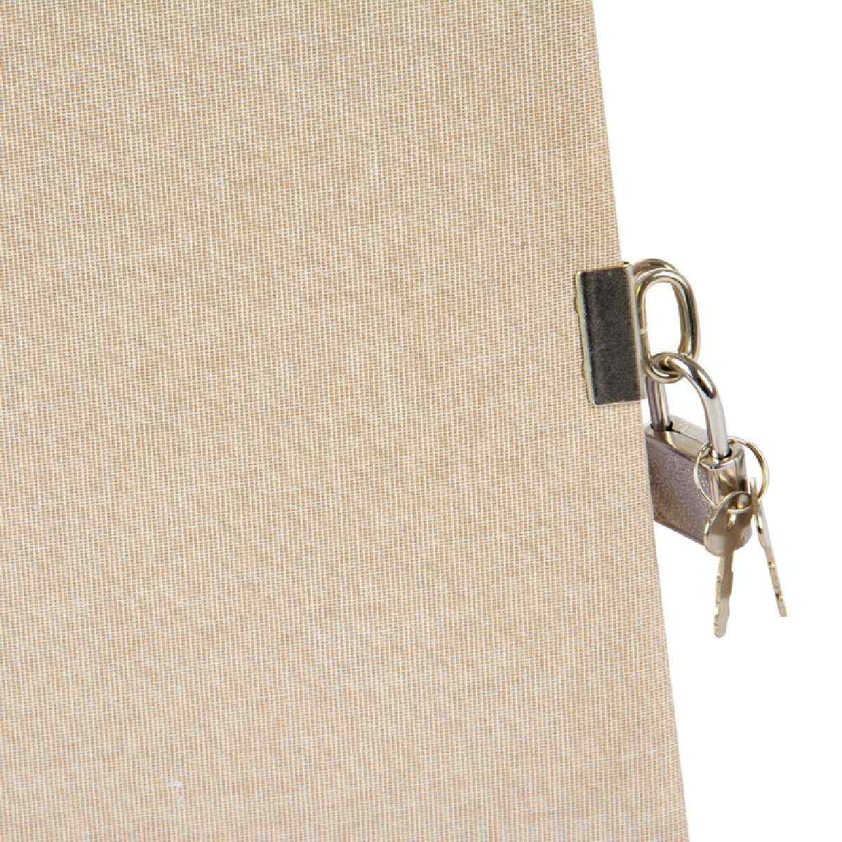 GOLDBUCH Tagebuch mit Schloss TURNOWSKY Summertime beige 16,5x16,5cm 96 weiße Seiten