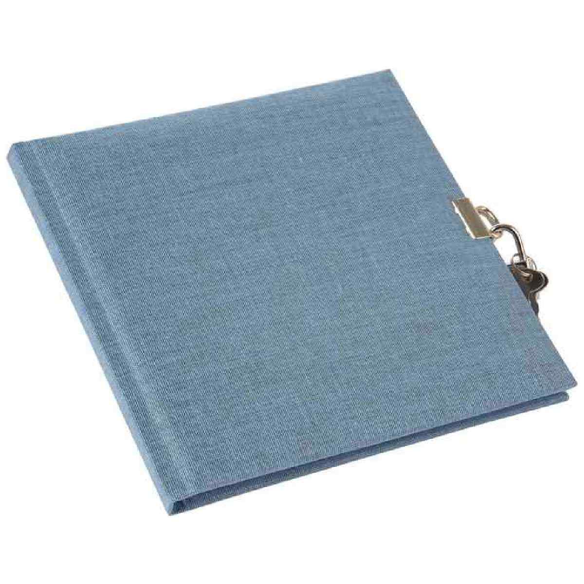GOLDBUCH Tagebuch mit Schloss LEINEN Summertime blau-grau 96 Seiten