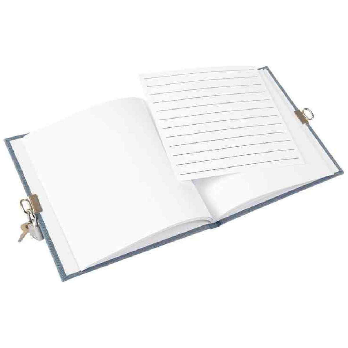GOLDBUCH Tagebuch mit Schloss LEINEN Summertime blau-grau 96 Seiten
