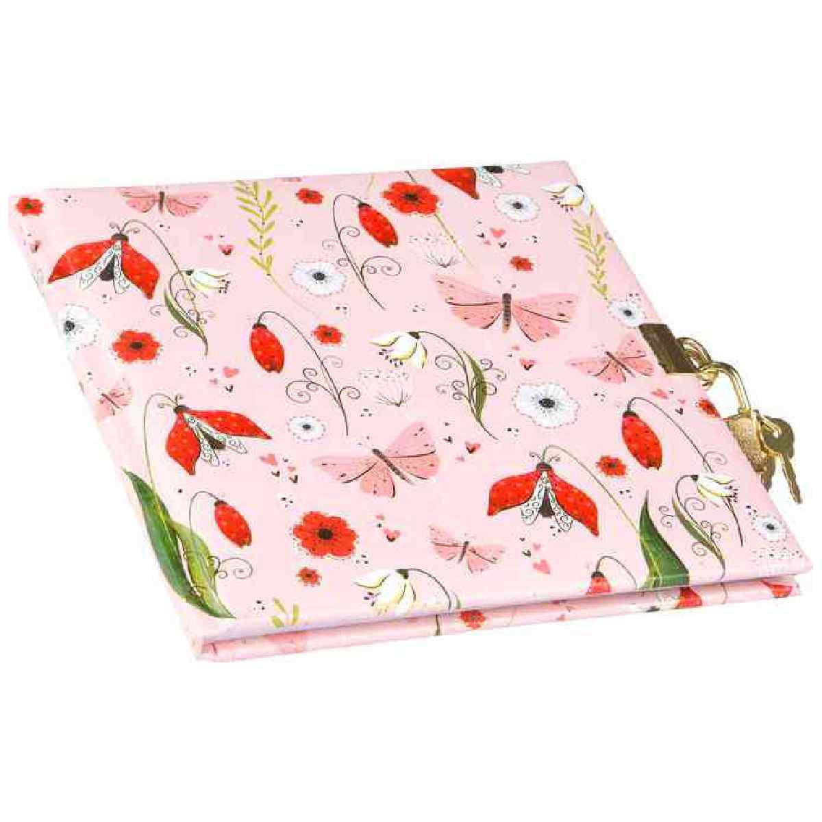 GOLDBUCH Tagebuch mit Schloss TURNOWSKY Secret Garden pink 16,5x16,5cm 96 weiße Seiten