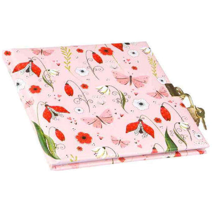 GOLDBUCH Tagebuch mit Schloss TURNOWSKY Secret Garden pink 16,5x16,5cm 96 weiße Seiten