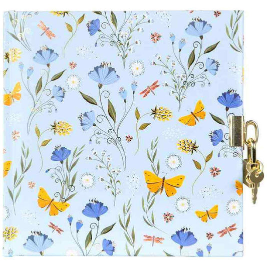 GOLDBUCH Tagebuch mit Schloss TURNOWSKY Secret Garden blau 16,5x16,5cm 96 weiße Seiten
