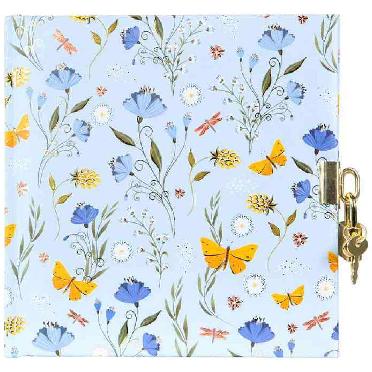 GOLDBUCH Tagebuch mit Schloss TURNOWSKY Secret Garden blau 16,5x16,5cm 96 weiße Seiten