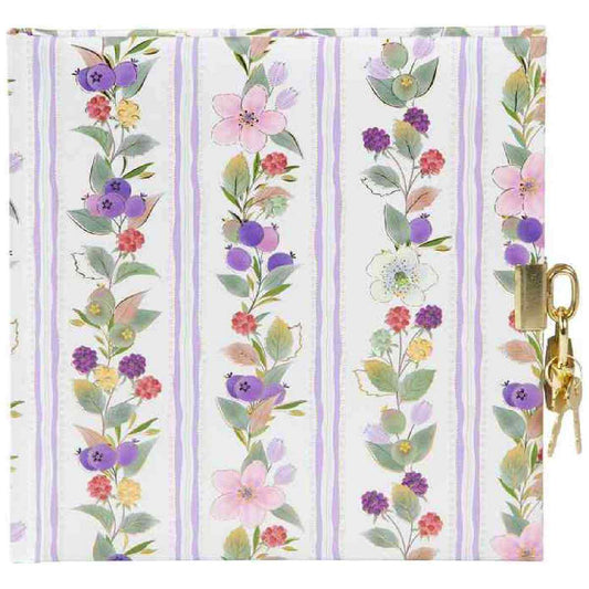 GOLDBUCH Tagebuch mit Schloss TURNOWSKY Blissful Blossom 16,5x16,5cm 96 weiße Seiten