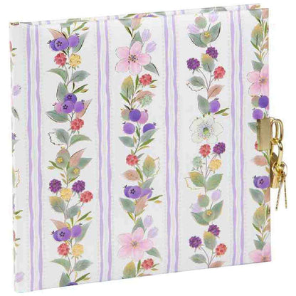 GOLDBUCH Tagebuch mit Schloss TURNOWSKY Blissful Blossom 16,5x16,5cm 96 weiße Seiten