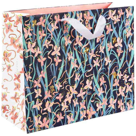 GOLDBUCH Geschenktasche TURNOWSKY 33x27x13cm Garden Chic blue