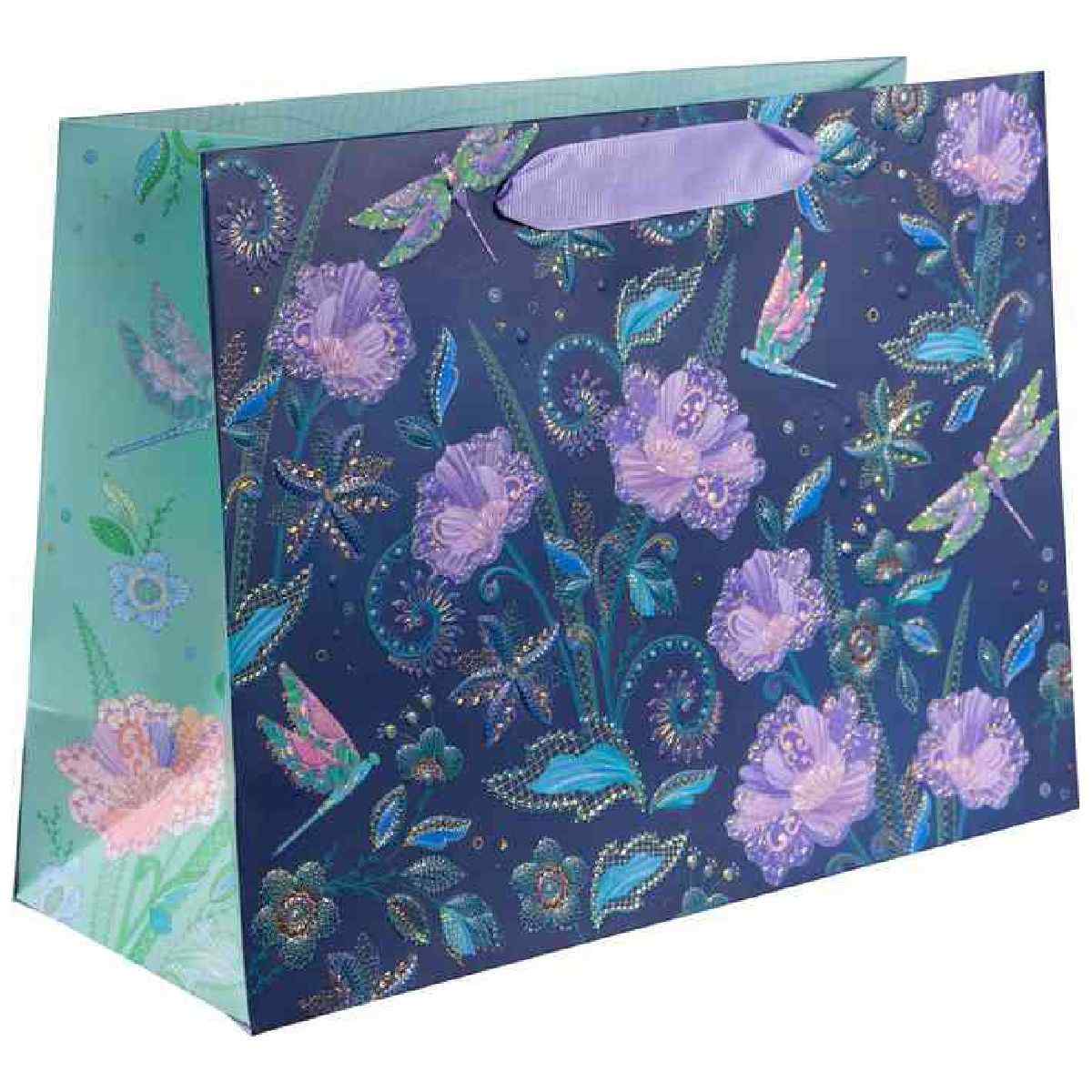 GOLDBUCH Geschenktasche TURNOWSKY 25x18x10cm Nature's Melody blue
