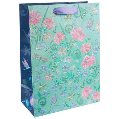 GOLDBUCH Geschenktasche TURNOWSKY 25x18x10cm Nature's Melody blue