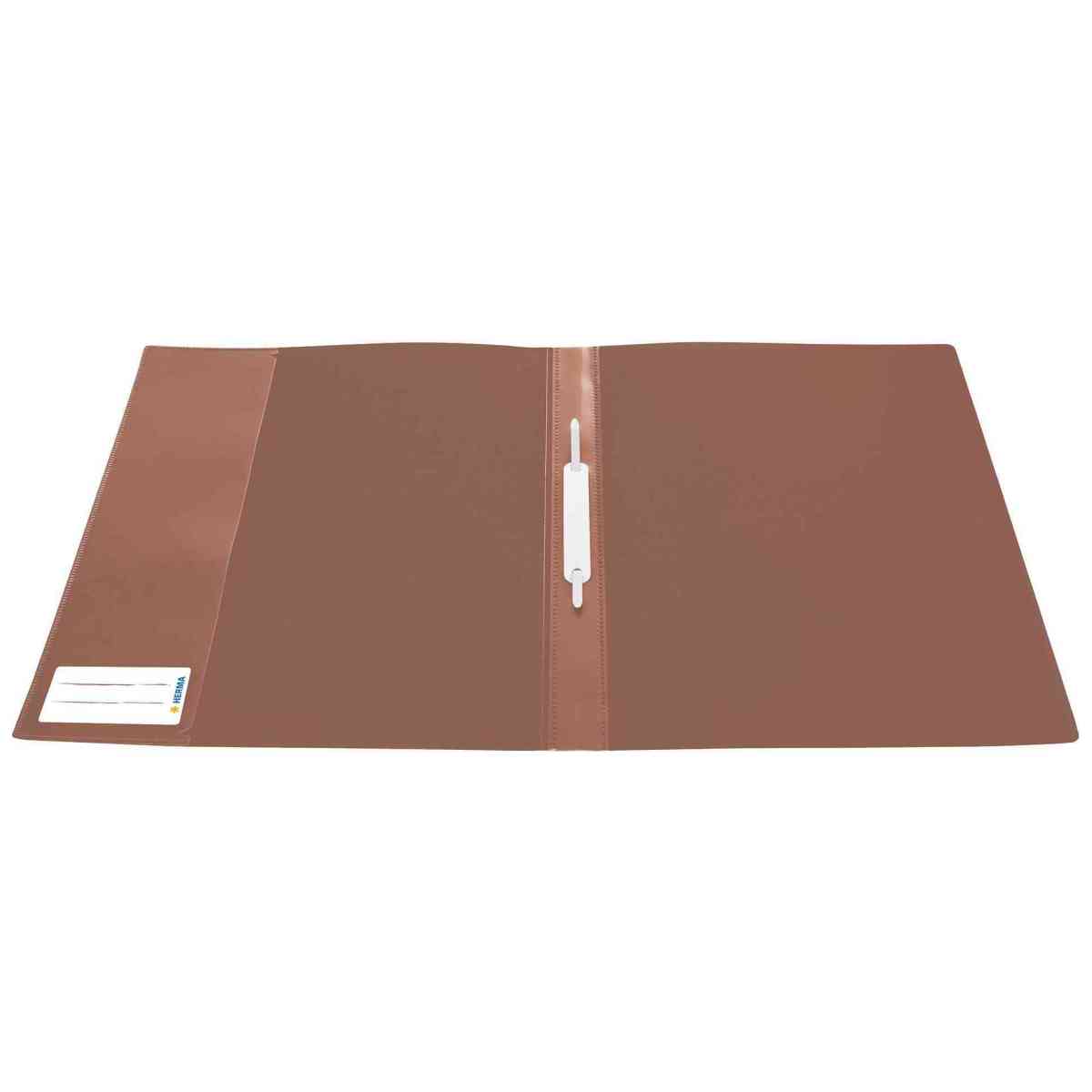 HERMA Schnellhefter Kunststoff A4 braun extra stark