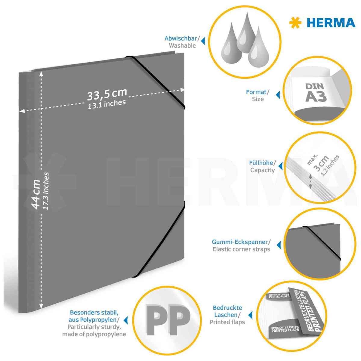 Sammelmappe A3 PP Delfin