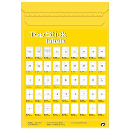 Etiketten A4 38,1 x 21,2mm 100 Blatt = 6500 Stück