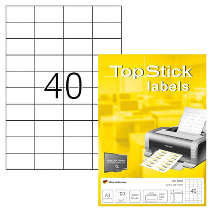 Etiketten A4 52,5 x 29,7mm 100 Blatt = 4000 Stück