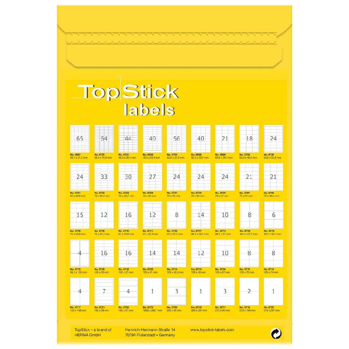 Etiketten A4 105 x 57mm 100 Blatt = 1000 Stück