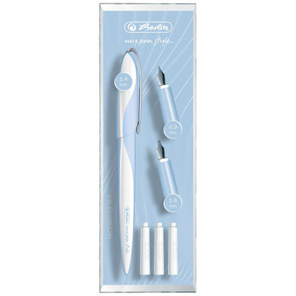 HERLITZ Nicewriter Set my.pen style light blue 0,9mm 1,4mm 1,9mm