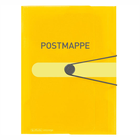 HERLITZ Postmappe gelb A4 PP Gummizug