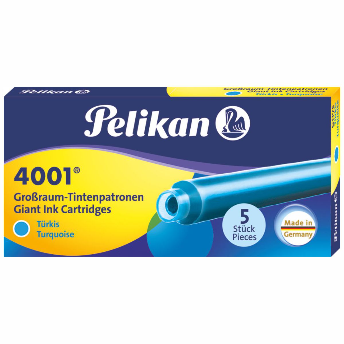 PELIKAN Tintenpatrone 4001 lang türkis 5 Stück