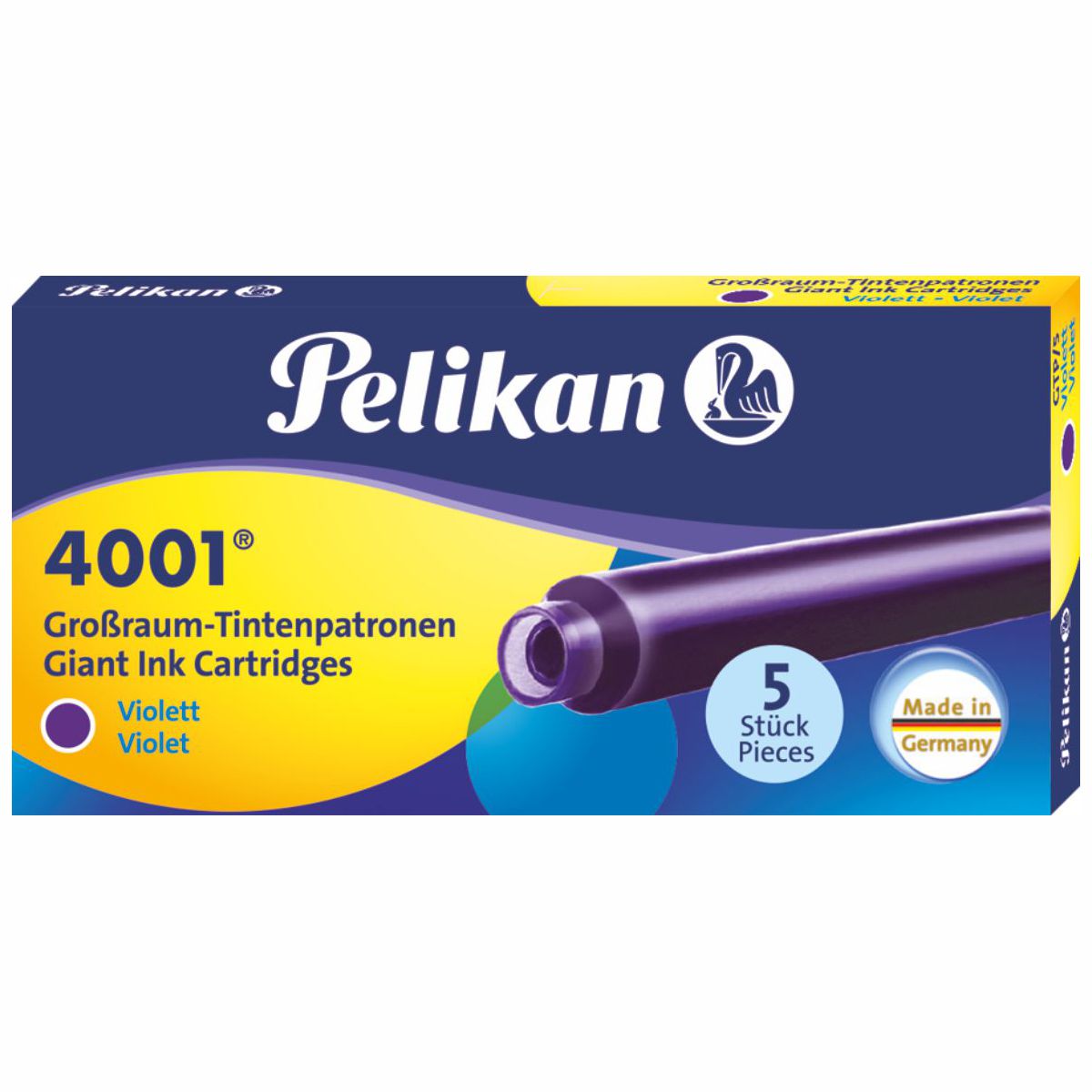 PELIKAN Tintenpatrone 4001 lang violett 5 Stück