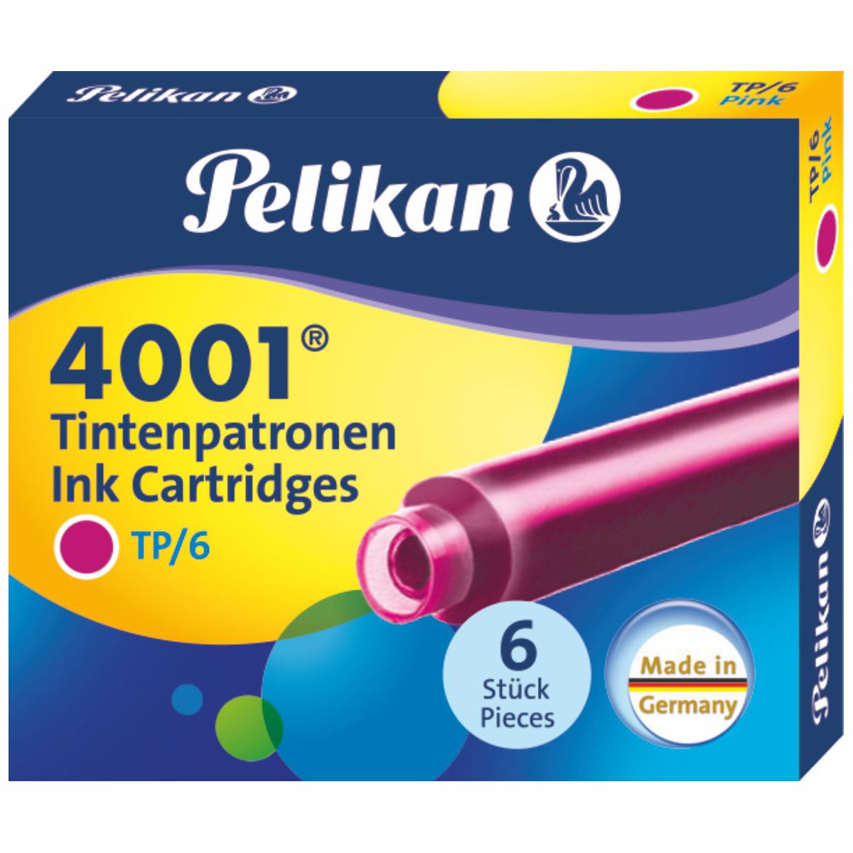 PELIKAN Tintenpatrone 4001 kurz pink 6 Stück