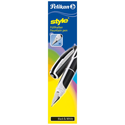 PELIKAN Füllhalter Style M schwarz/weiß