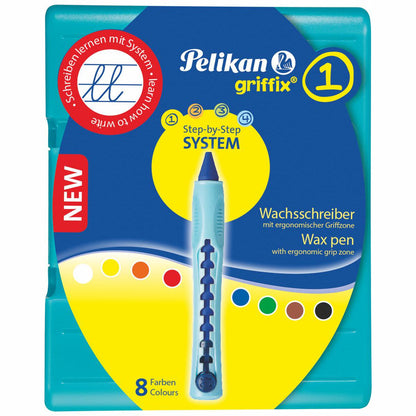 PELIKAN Wachsmalkreide Griffix 1, 8 Farben wasserfest