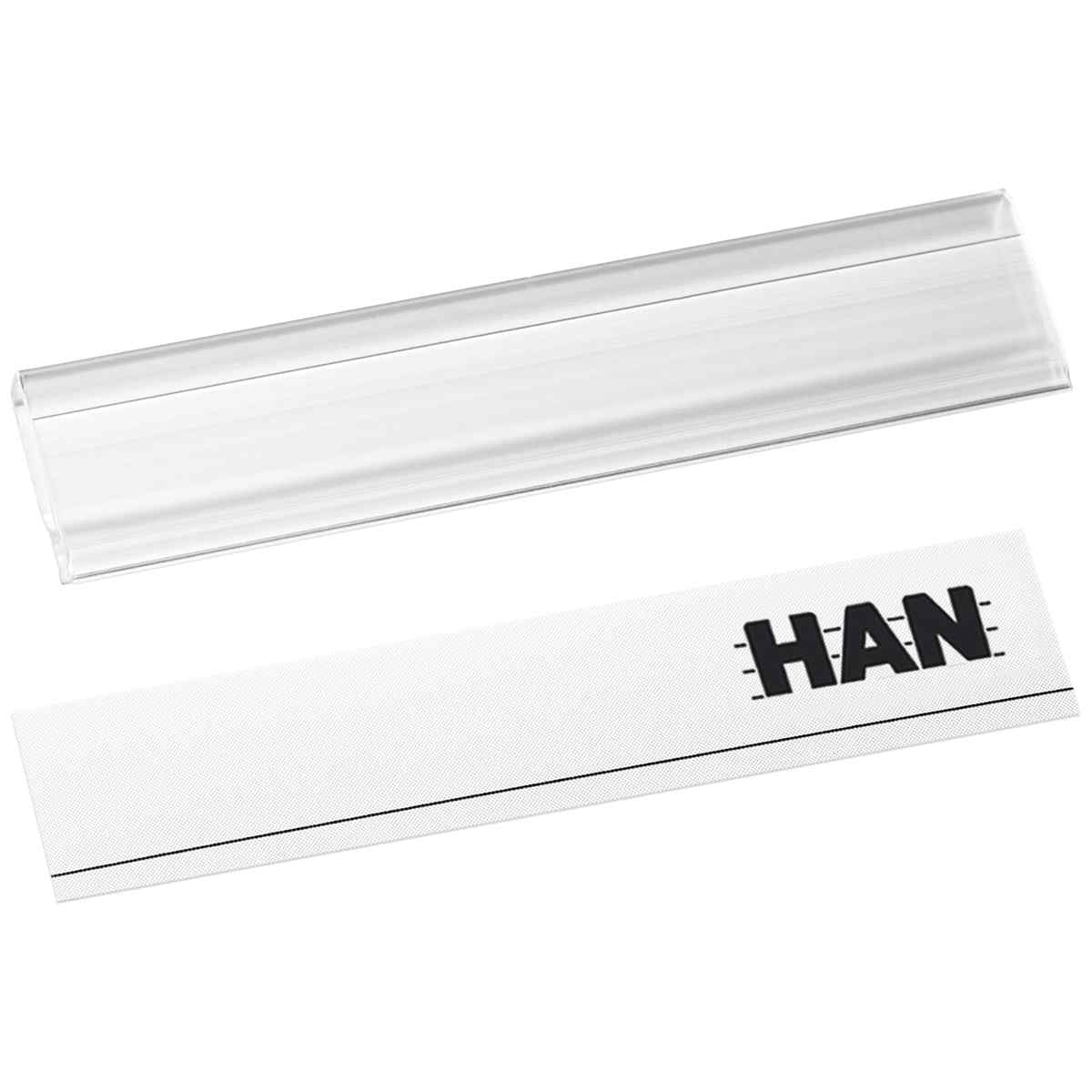 HAN Beschriftungsclip 1021 transparent 62 x 14mm 10 Stück