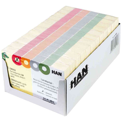 HAN Karteikarten 9812 für CROCO A8 liniert gelb 100 Stück