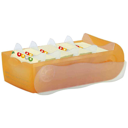 HAN Karteibox Croco A7 997-603 orange-transluzent mit 5 Stützen und 100 Karten