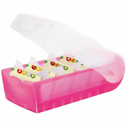 HAN Karteibox Croco A7 997-603 pink-transluzent mit 5 Stützen und 100 Karten
