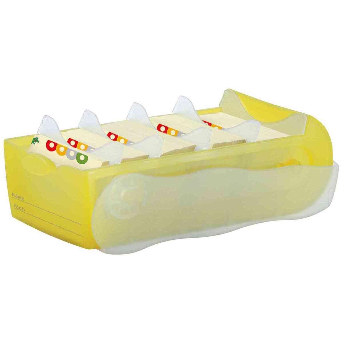 HAN Karteibox Croco A8 998-653 gelb-transluzent
