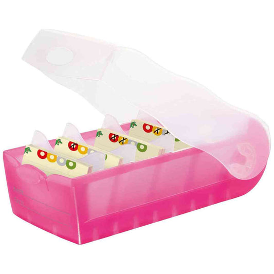 HAN Karteibox Croco A8 998-663 pink-transluszent