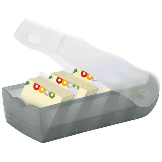 HAN Karteibox Croco A8 998-693 grau-transluzent
