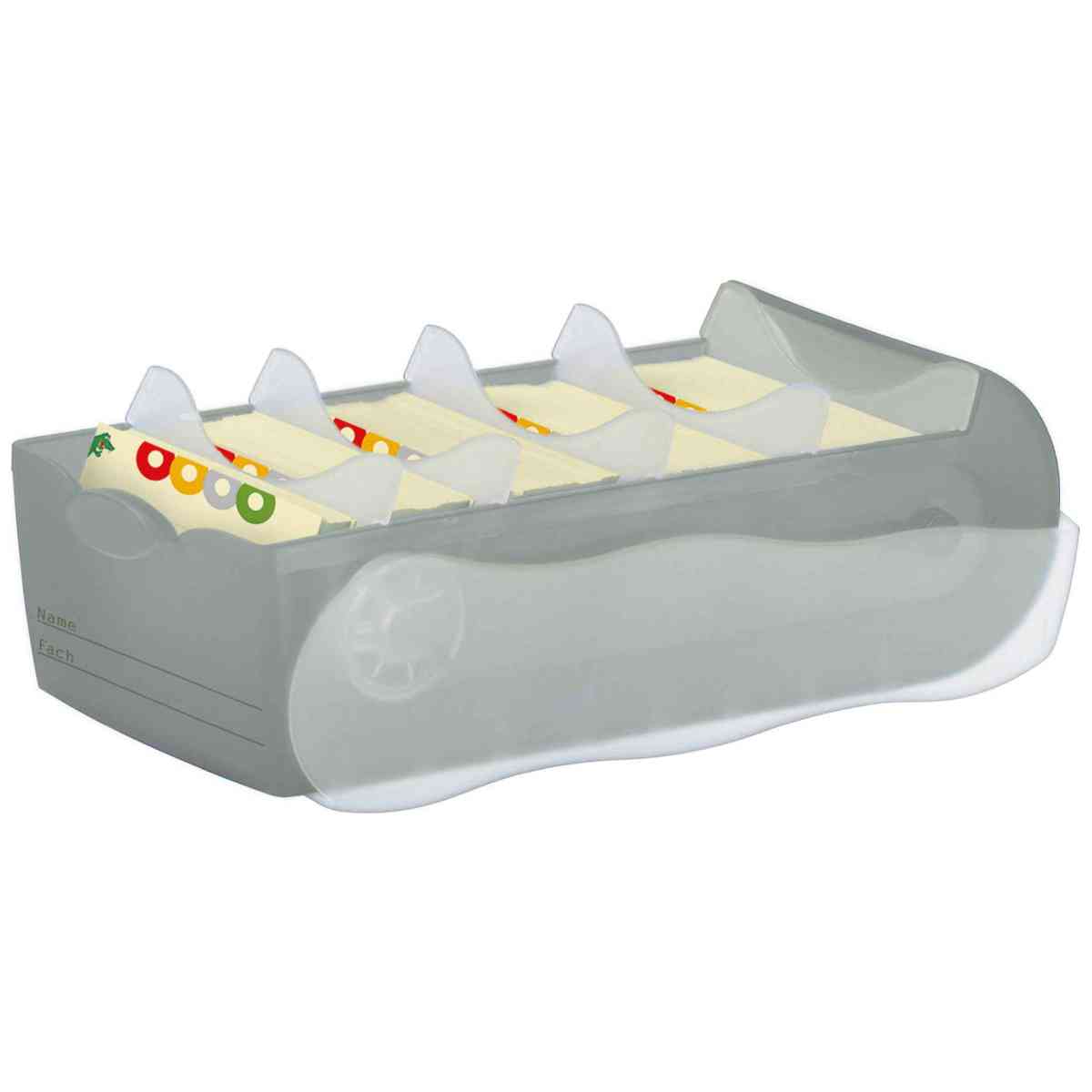 HAN Karteibox Croco A8 998-693 grau-transluzent