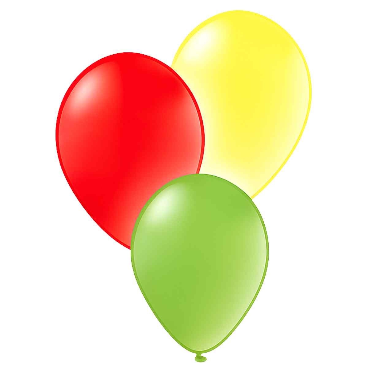 TIB Luftballons rund 90cm Umfang 7 Stück neon in 3 Farben sortiert