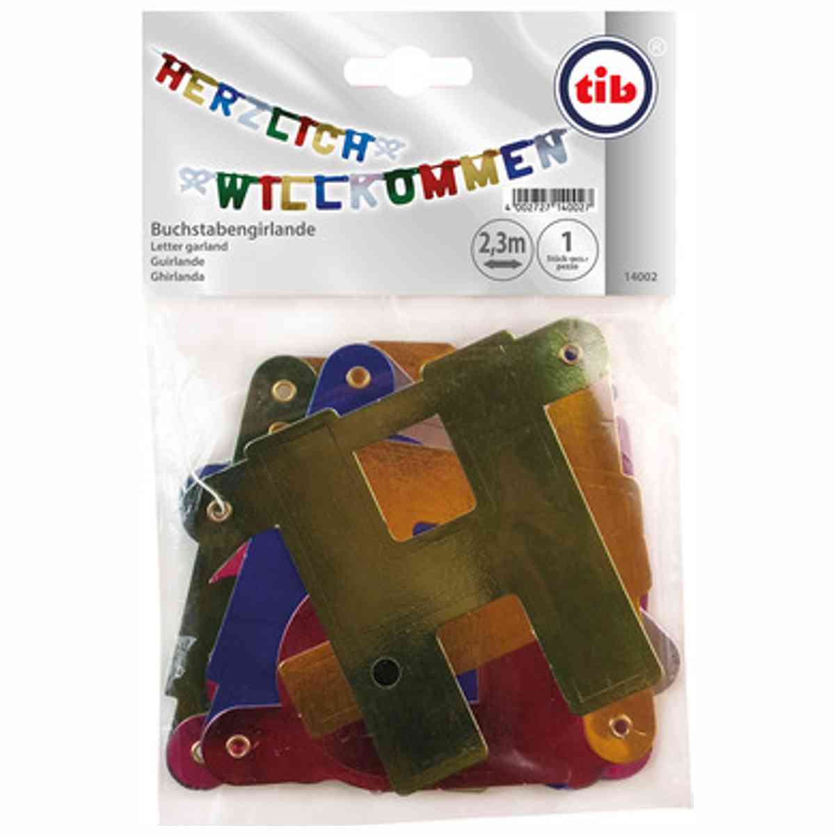 TIB Girlande / Partykette 2,3m Herzlich Willkommen
