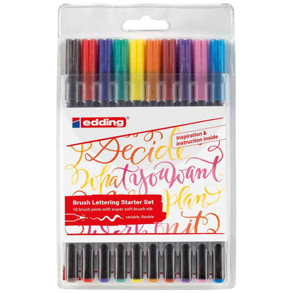 EDDING Pinselmaler Brushpen Lettering Set 1340 1-5mm 10 Stück