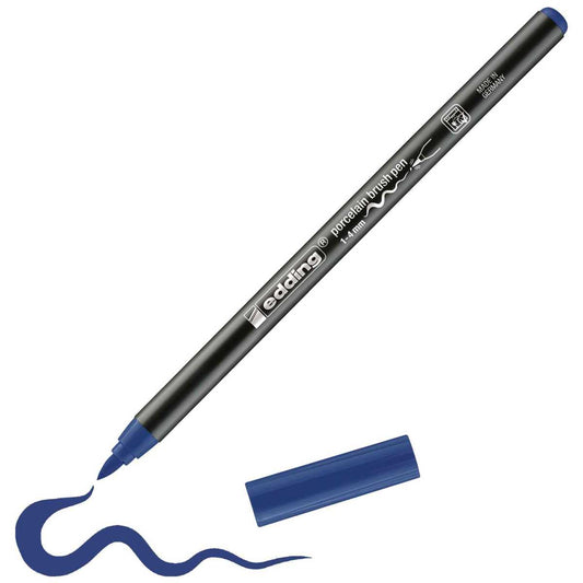 EDDING Porzellan Pinselstift 4200 stahlblau 1-4mm