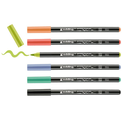 EDDING Porzellan Pinselstift 4200 6er Set -Vivid-