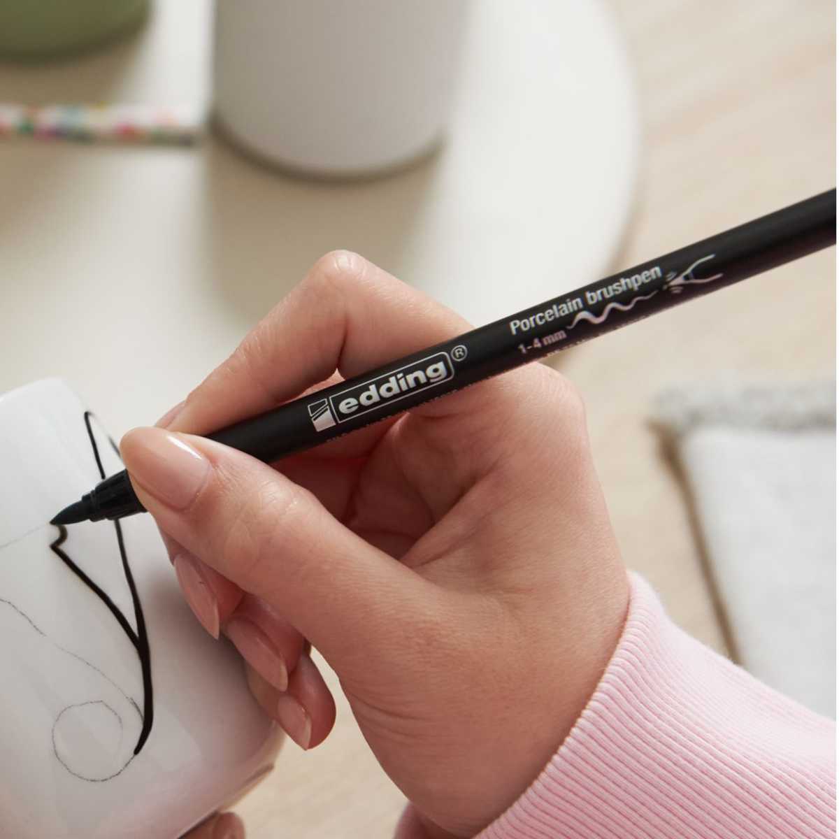 EDDING Porzellan Pinselstift 4200 6er Set -Vivid-