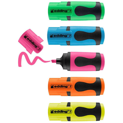 EDDING Textmarker 7 Mini Set 4 Farben 1-3mm 4+1 Gratis