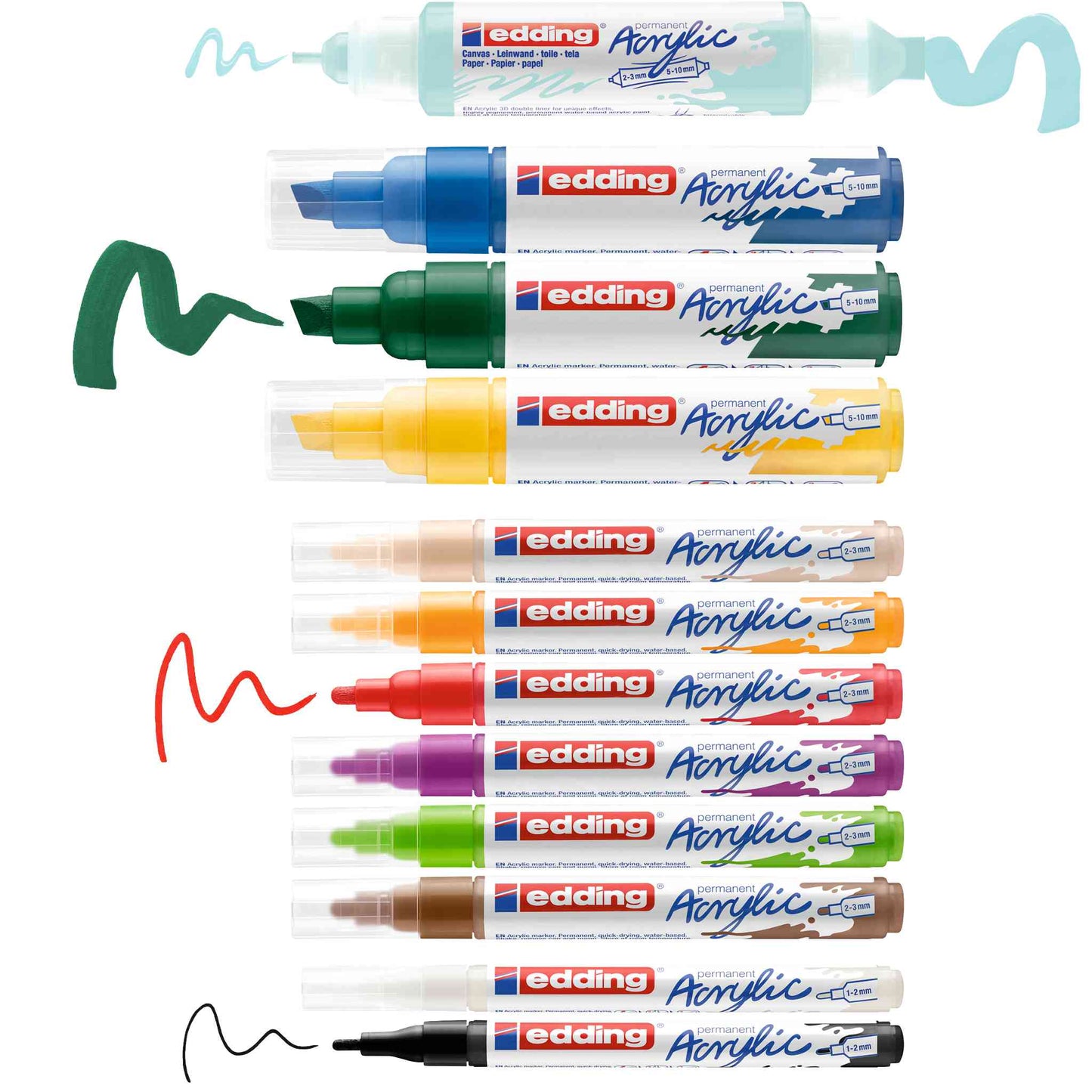 EDDING Acryl-Starterset BASIC Creative Set mit 12 Stiften
