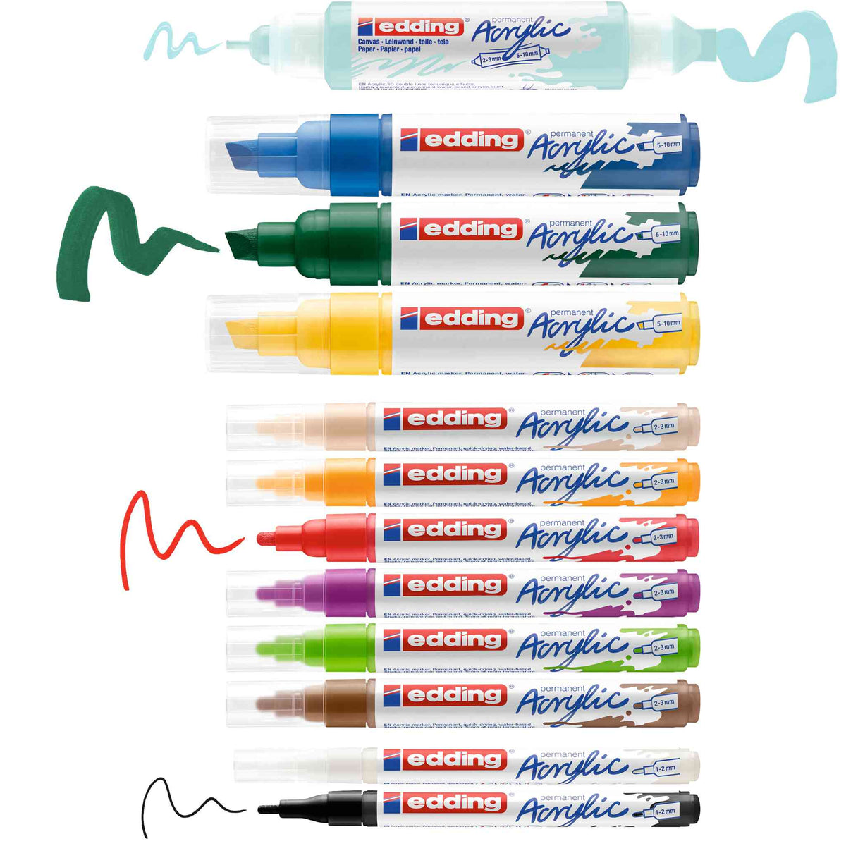 EDDING Acryl-Starterset BASIC Creative Set mit 12 Stiften